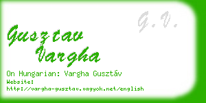 gusztav vargha business card