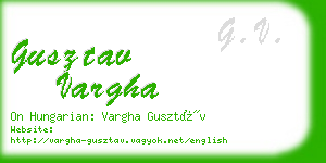 gusztav vargha business card